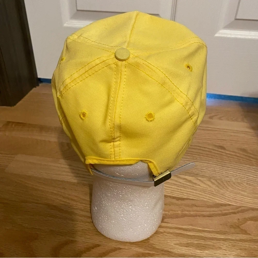 Vintage Straddle Duals John Deere Tractor Hat Strapback Yellow Green Rope